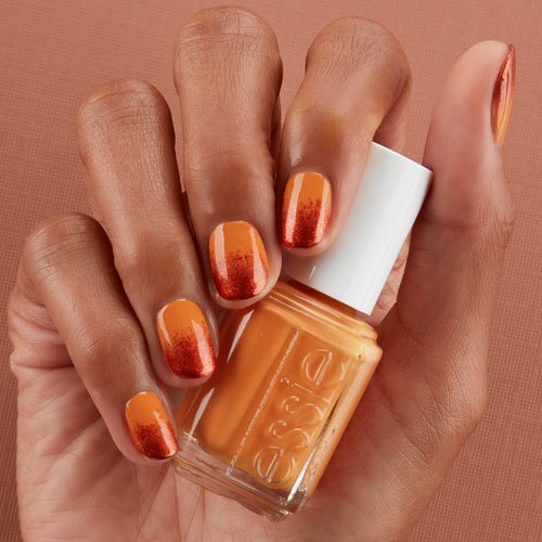 Pumpkin Spice Fall Ombre Nails