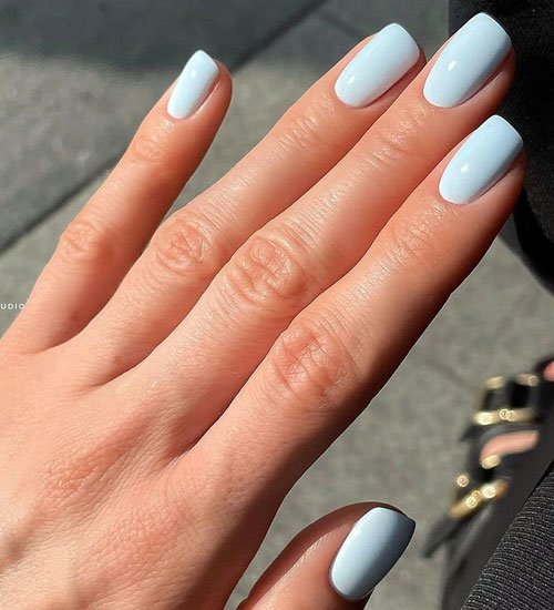 Simple Light Blue Nail Designs