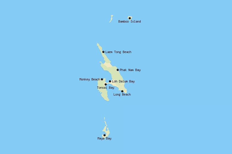 Map of Ko Phi Phi