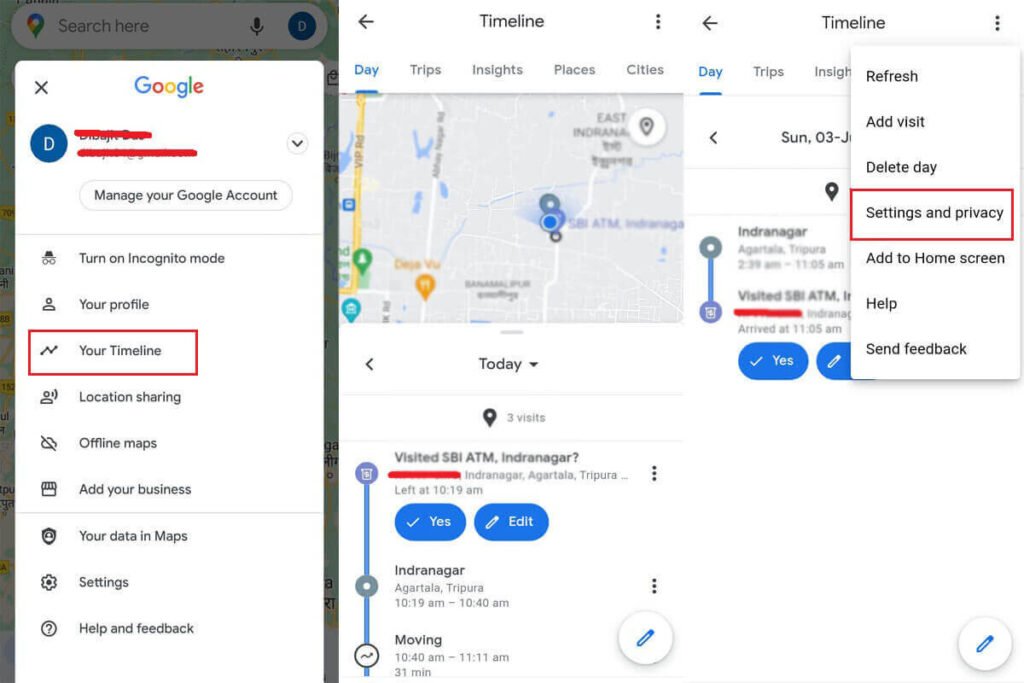 Auto-delete location history on Google Maps app. Go to Profile-> Your Timeline-> Settings & Privacy-> Auto-Delete. open the timeline menu