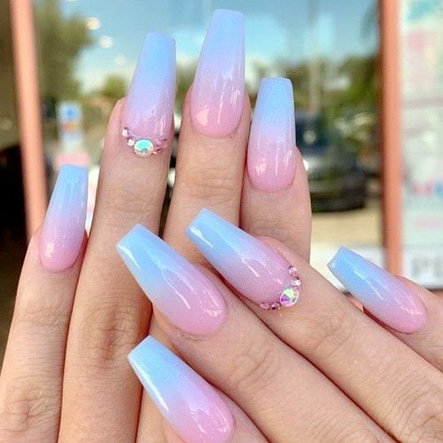 Ballerina Spring Ombre Nail Designs