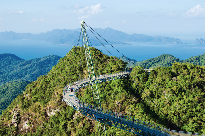 Sky bridge, symbol of Langkawi in west Malaysia