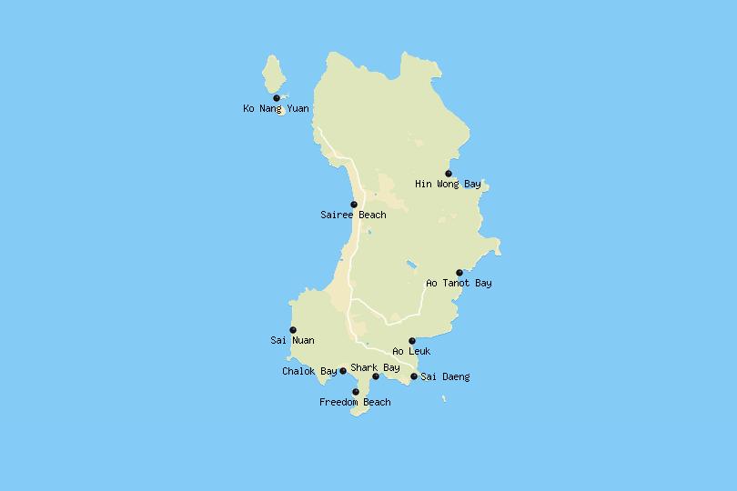 Map of Koh Tao