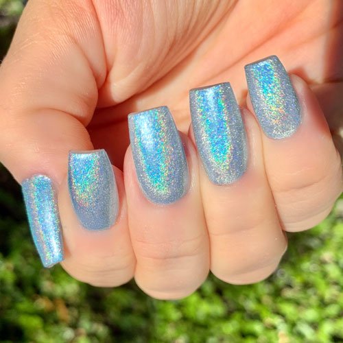 Light Blue Glitter Nails Designs