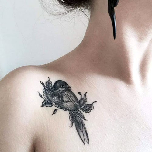 Cute Bird Shoulder Tattoo