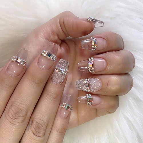 Clear Ombre Nails