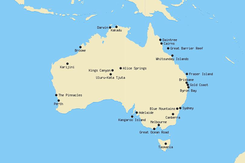 Map of Australia