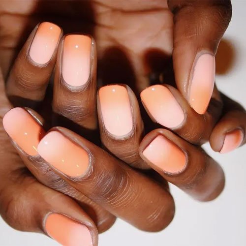 Orange Summer Ombre Nail Designs