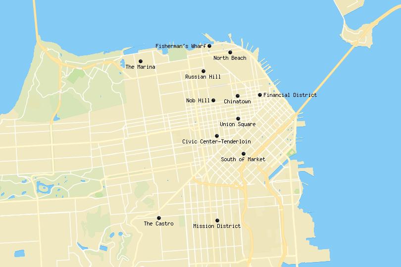 San Francisco area map