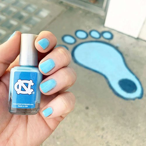 Cute Carolina Blue Nail Designs