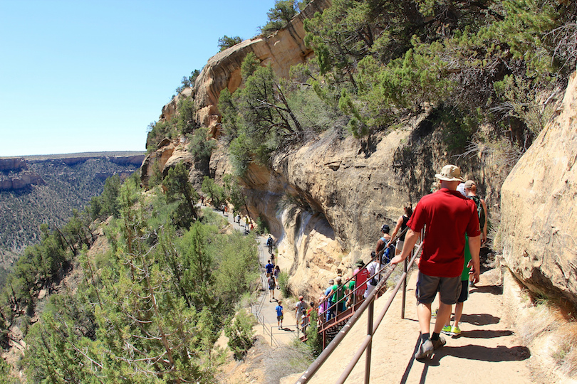 descending to the balcony house