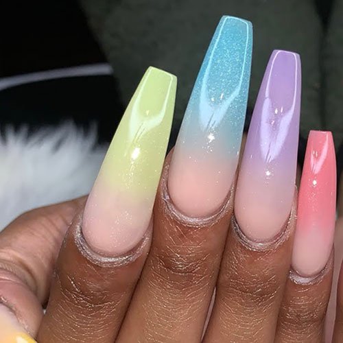 Color Ombre Nails