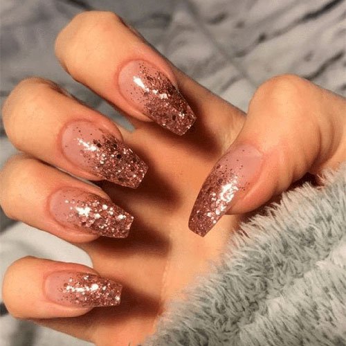 Rose Gold Ombre Nails