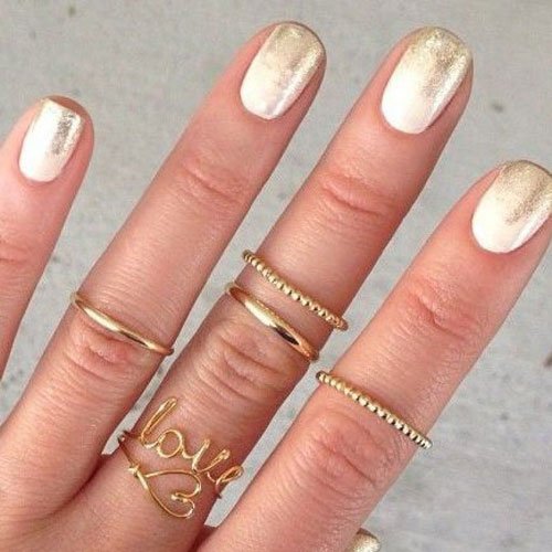 Classy Gold Ombre Nails Designs