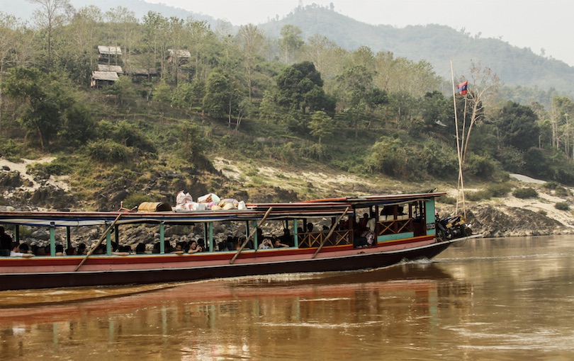 Slow boat on Mekong River