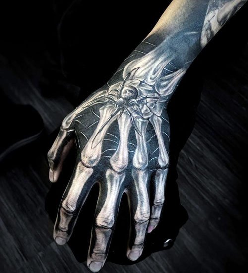 Simple Skeleton Hand Tattoo Designs