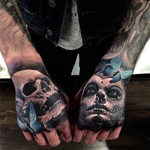 30 Cool Skeleton Hand Tattoos