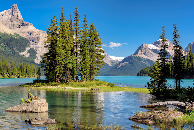 Spirit Island in Maligne Lake, Jasper National Park